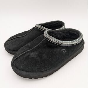 UGG Tasman II Black Sheepskin Suede Women's Slippers Round Toe Size US5 EU37
